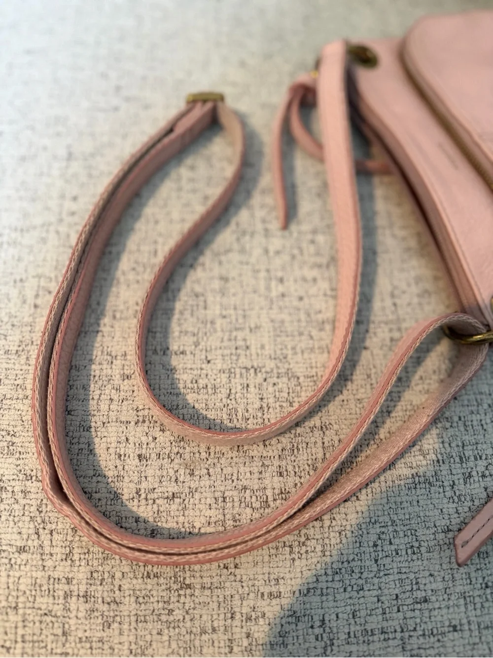 Fossil Karli Pink Pebbled Leather Shoulder/Crossbody Bag 9x7 - Picture 9 of 9